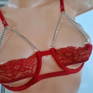 Conjunto Lenceria Puntilla Cadena (Art 2029) Talle 85 al 100: imagen 2