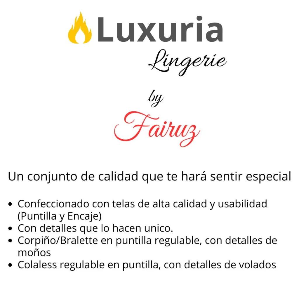 Conjunto "Vero" Lenceria de Encaje (Art 5104) Talle 85 al 100