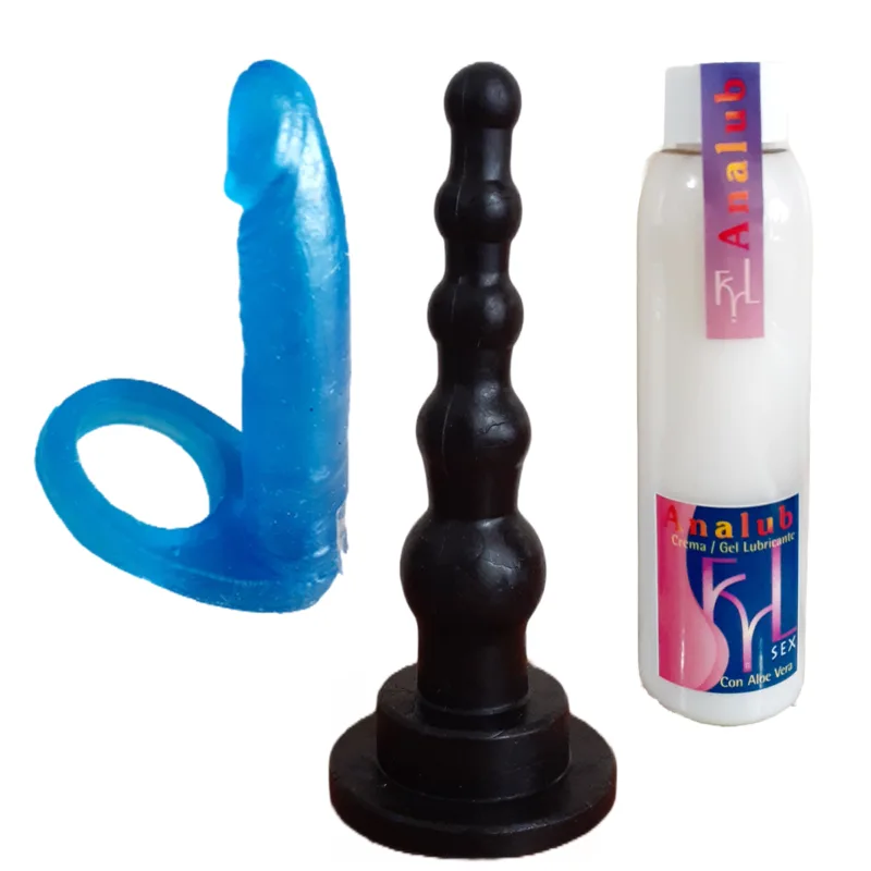 Combo Anal Principiantes + Anillo Doble Penetracion + Gel