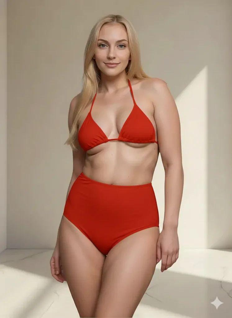 Bikini Tiro Alto Vedettina "Elle" (art 5057) Talle 85 al 120