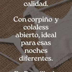 Conjunto Anabella Corpiño y Colaless Abierto - Rutero (art 2030) Talle 85 al 120: imagen 8